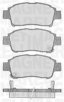 MAGNETI MARELLI Комплект тормозных колодок, дисковый тормоз 363916060533